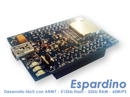 Espardino: Plataforma de desarrollo fácil con ARM7