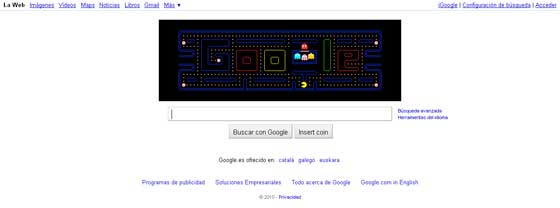 juega al PacMan con Google
