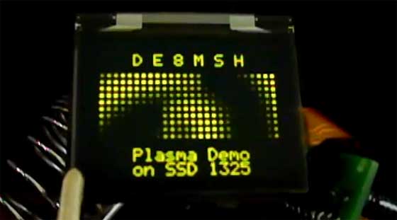 Demoscene embedida: Efecto Plasma con SSD1325