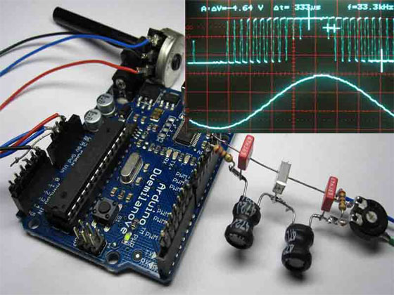 Generador de onda sinusoidal DDS con Arduino