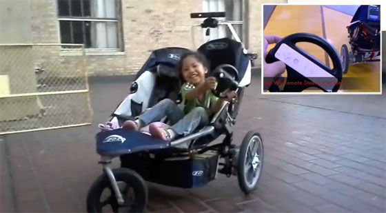 Carrito de bebé motorizado con Kinect