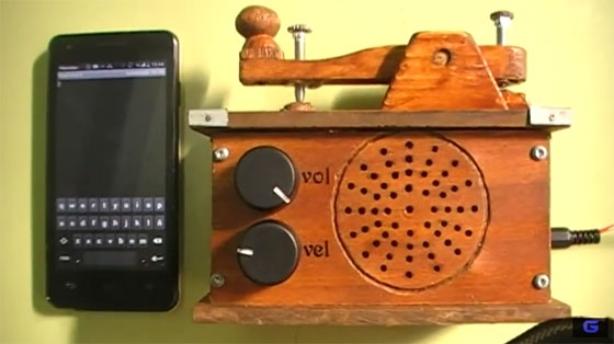 Telégrafo conectado por Bluetooth a un Smartphone