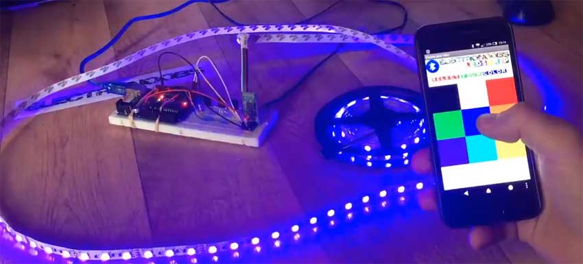 Cómo controlar una tira de LED RGB con el móvil usando Bluetooth y Arduino