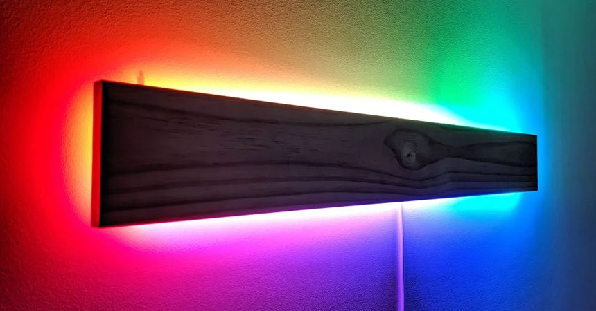 Cómo hacer una lámpara decorativa de pared con LED RGB y ESP8266