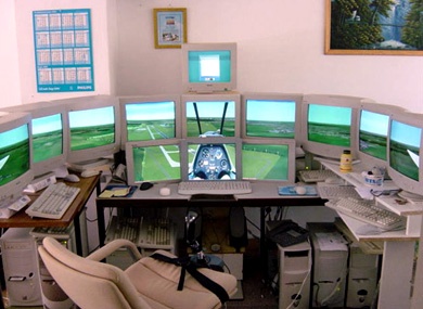 Increible cabina casera para Flight Simulator
