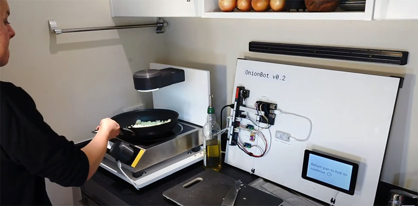 Onionbot te permite cocinar recetas perfectas usando visión artificial