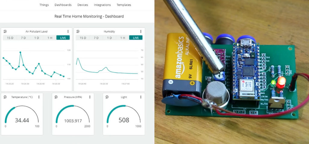 Monitor de energía IoT con Arduino Nano RP2040