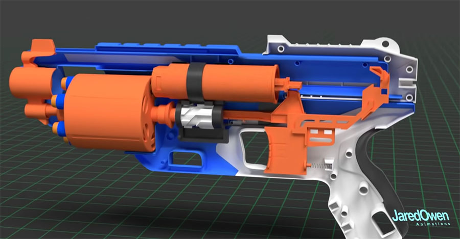Cómo funciona por dentro una Nerf Gun
