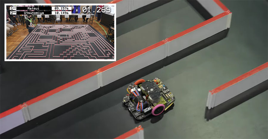 La apasionante historia de las competiciones de robot micromouse por Veritasium