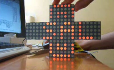 (Video) Cruz de Farmacia casera con Matriz de LED