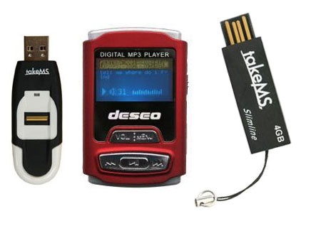 Memorias USB, Micro SD y Reproductores MP3 - MP4