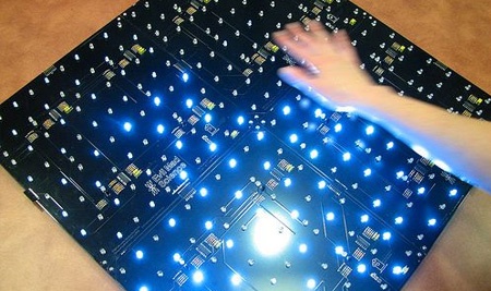 Panel interactivo analógico con diodos LED