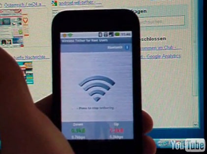 Android Wifi Tether: Convierte tu teléfono en modem ADSL